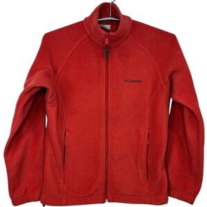 Columbia Womem Pink Benton Springs Full Zip Fleece Jacket Size Small